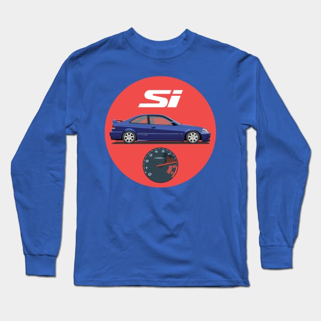 Civic Si Long Sleeve T-Shirt by J7Artwork